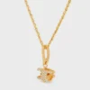 Triomphe Solitaire Sparkle-halsband i strass och mässing med guldfinish Triomphe Solitaire Sparkle-halsband i strass och mässing med guldfinish