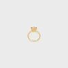 Triomphe Solitaire Sparkle-ring i strass och mässing med guldfinish