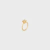 Triomphe Solitaire Sparkle-ring i strass och mässing med guldfinish