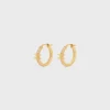 Triomphe Sparkle Hoops i strass och mässing med guldfinish
