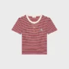 Triomphe T-shirt i randig jersey Triomphe T-shirt i randig jersey