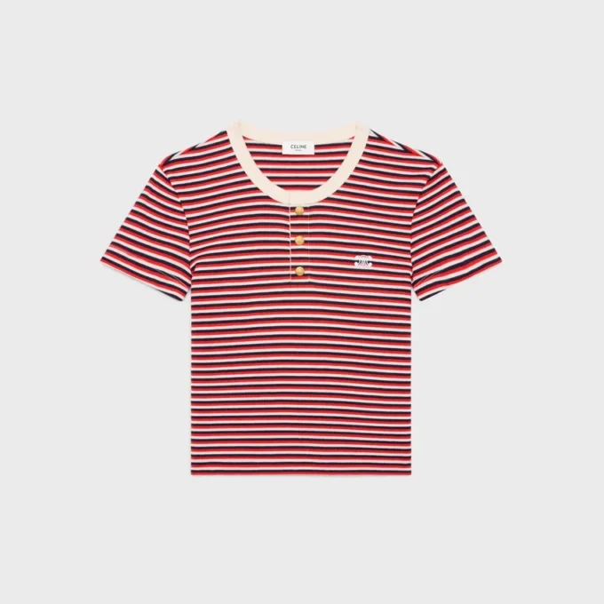 Triomphe T-shirt i randig jersey Triomphe T-shirt i randig jersey