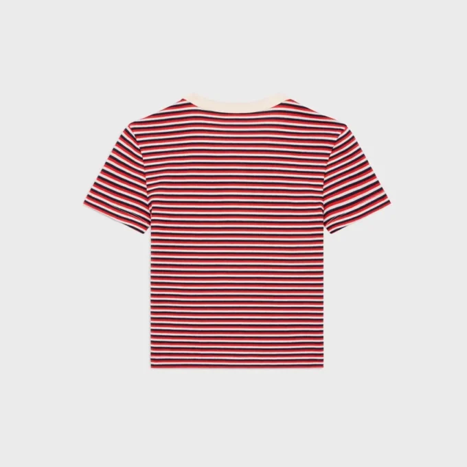 Triomphe T-shirt i randig jersey Triomphe T-shirt i randig jersey
