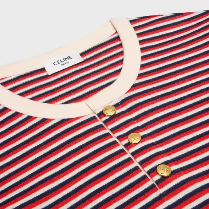 Triomphe T-shirt i randig jersey Triomphe T-shirt i randig jersey