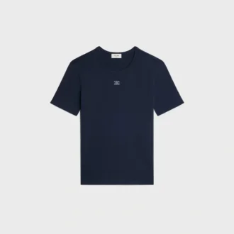 Triomphe T-shirt i ribbad bomullsjersey