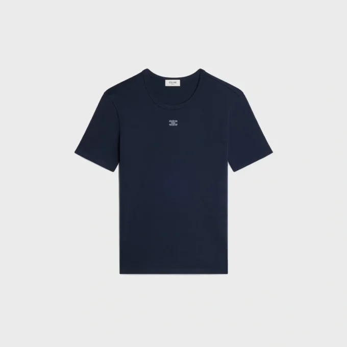 Triomphe T-shirt i ribbad bomullsjersey Triomphe T-shirt i ribbad bomullsjersey
