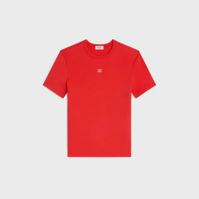 Triomphe T-shirt i ribbad bomullsjersey Triomphe T-shirt i ribbad bomullsjersey