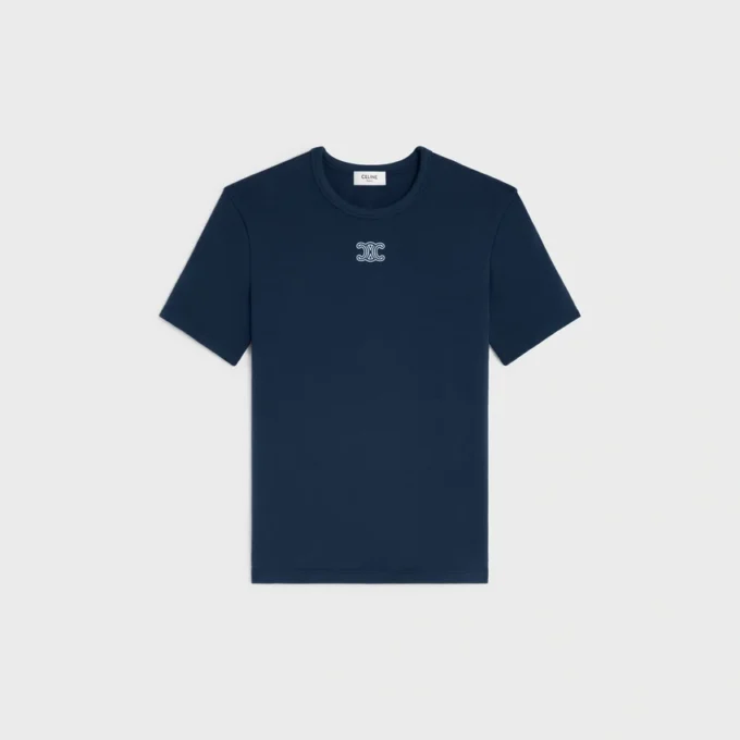 Triomphe T-shirt i ribbad bomullsjersey Triomphe T-shirt i ribbad bomullsjersey
