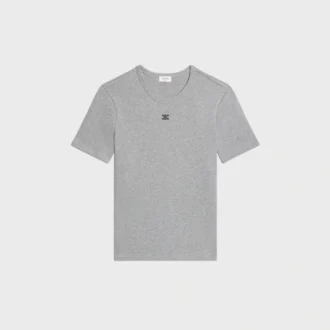 Triomphe T-shirt i ribbad bomullsjersey