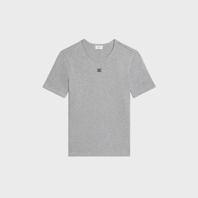Triomphe T-shirt i ribbad bomullsjersey Triomphe T-shirt i ribbad bomullsjersey