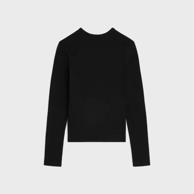 Triomphe T-shirt i ribbad bomullsjersey Triomphe T-shirt i ribbad bomullsjersey