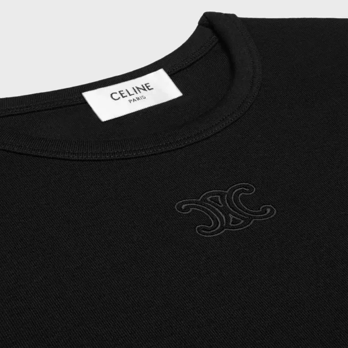 Triomphe T-shirt i ribbad bomullsjersey Triomphe T-shirt i ribbad bomullsjersey