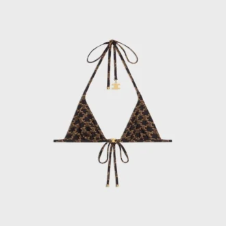 Triomphe Triangle Top i matt jersey med Monogram-mönster