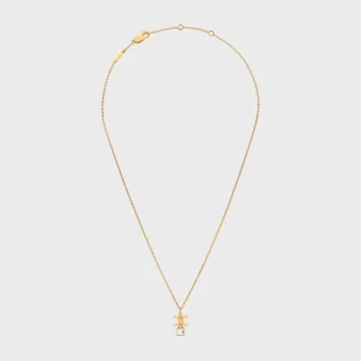 Triomphe Twinkle-halsband i strass och mässing med guldfinish