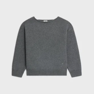 Tröja med båthals i ull och kashmir