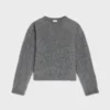 Tröja med rund hals i borstad mohair Tröja med rund hals i borstad mohair