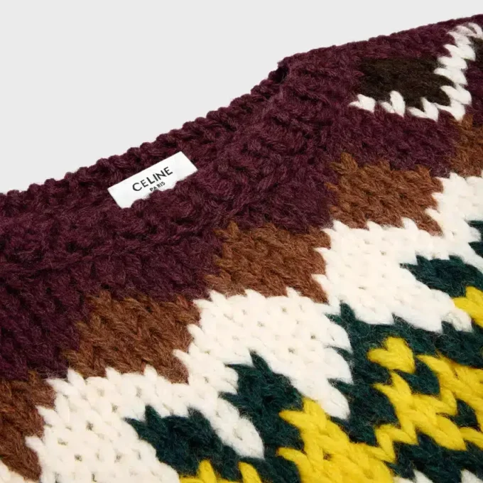Tröja med rund hals i Fair Isle-ull Tröja med rund hals i Fair Isle-ull