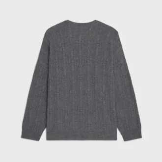Tröja med rund hals i kedjekashmir