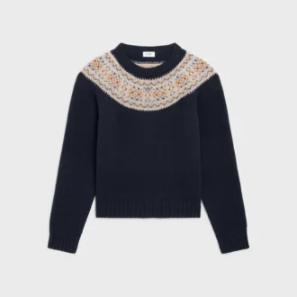 Tröja med rund hals i Triomphe Fair Isle-ull