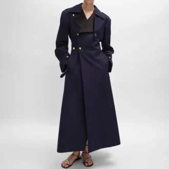 Tux-trenchcoat i bomulls- och ullgabardin