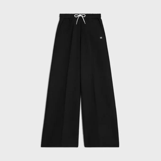 Utställda sweatpants i bomullsfleece Utställda sweatpants i bomullsfleece