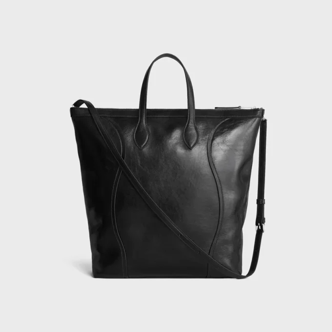Vertical Cabas Luggage i glansigt kalvskinn Vertical Cabas Luggage i glansigt kalvskinn