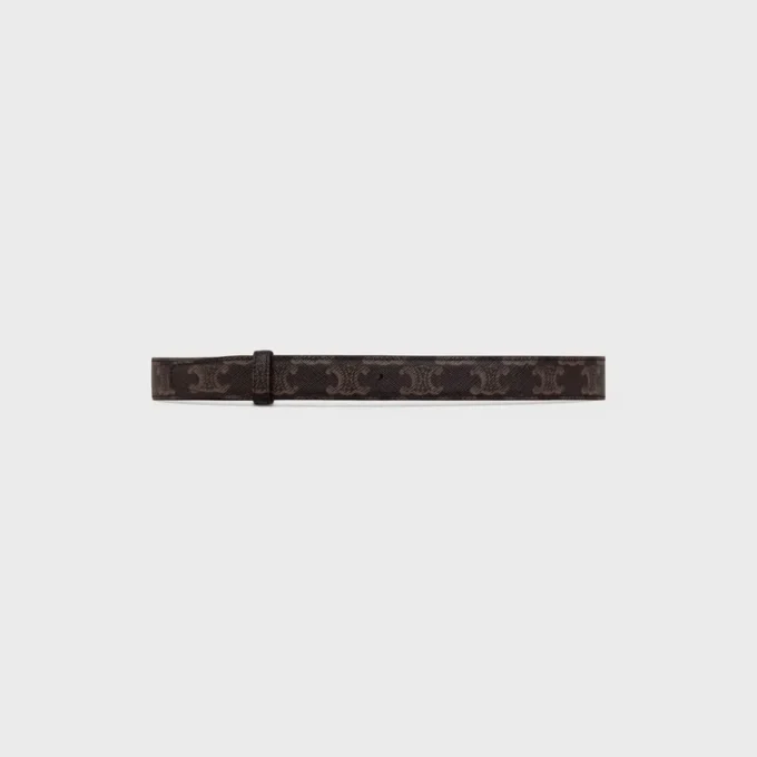 Vändbar rem 25 mm i Taurillon-läder och Triomphe Canvas Vändbar rem 25 mm i Taurillon-läder och Triomphe Canvas