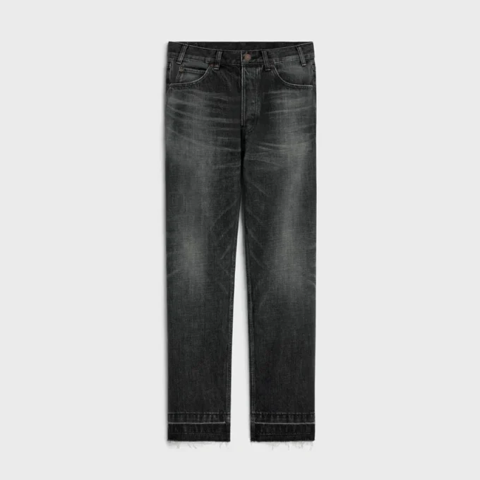 Wesley-jeans i svart issköljd denim
