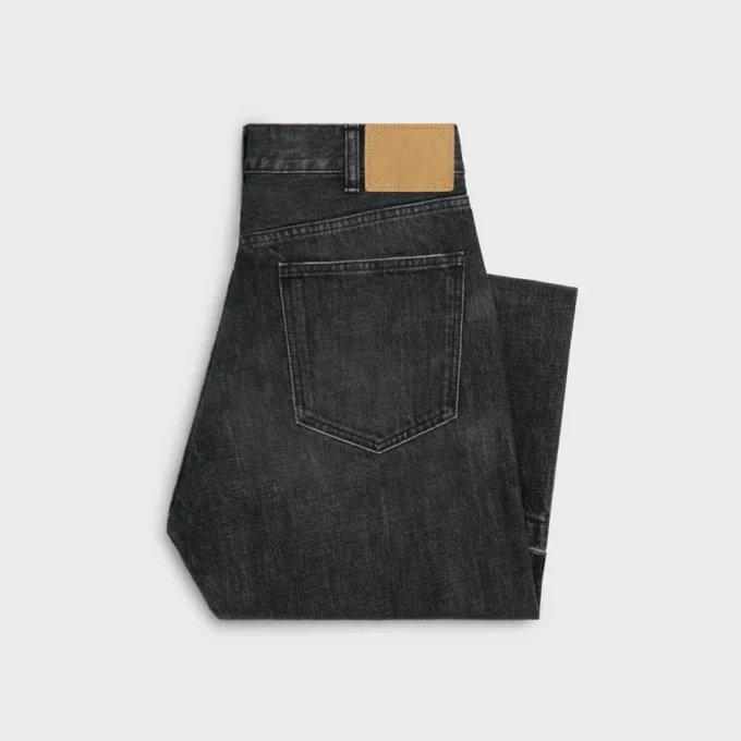 Wesley-jeans i svart issköljd denim