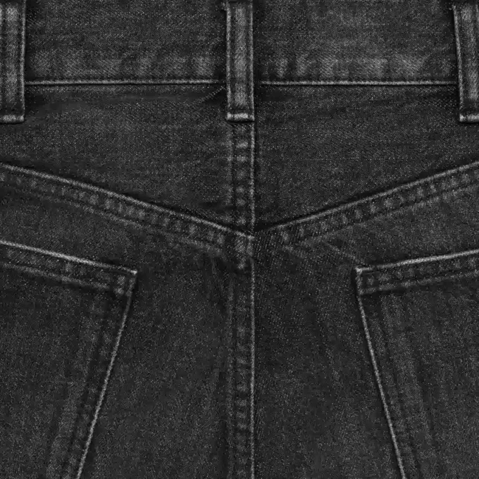 Wesley-jeans i svart issköljd denim