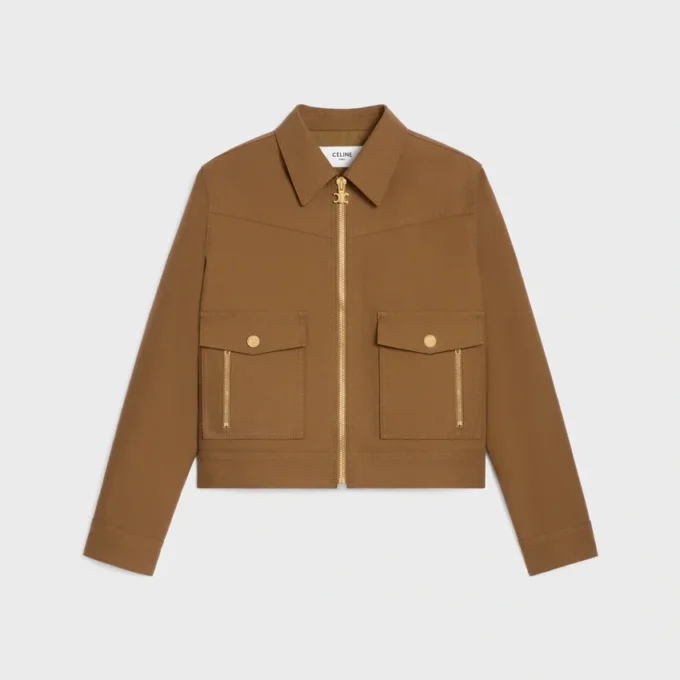 Westernblousonjacka i bomullstwill